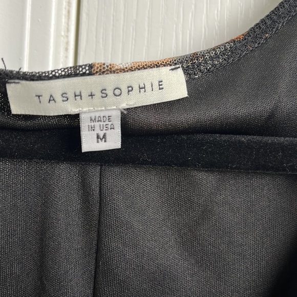 Black floral Medium Tash + Sophie Strech lined mesh dress - Picture 4 of 11